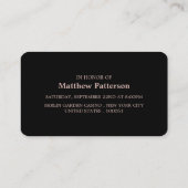 Roos Gold Foil Stripe, Bachelor Party Ticket (Achterkant)