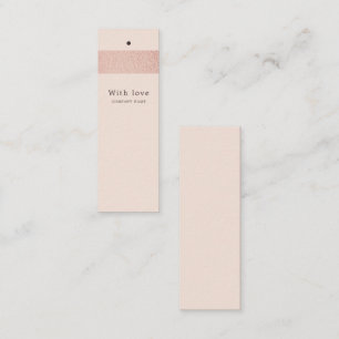Roos Gold Foil Stripe op Blush Pink Gift Labels