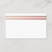 Roos Gold Foil Stripes Bachelor Party Ticket (Achterkant)