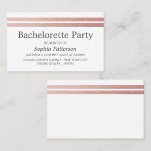 Roos Gold Foil Stripes Bachelorette Party Ticket