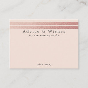 Roos Gold Foil Stripes Blush roze advieskaarten Informatiekaartje