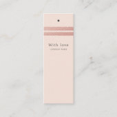 Roos Gold Foil Stripes | Blush roze Labels (Voorkant)