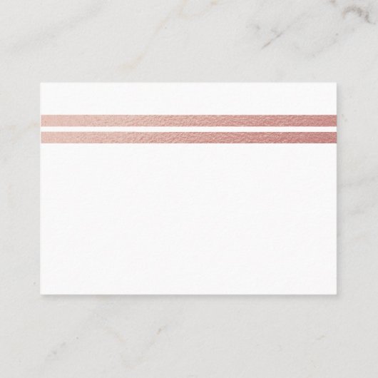 Roos Gold Foil Stripes Engagement Party Ticket (Achterkant)
