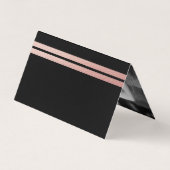 Roos Gold Foil Stripes, foto Save the Date Card Visitekaartje (Achterkant)