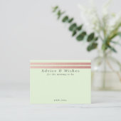 Roos Gold Foil Stripes | Munt Green Advice Cards Informatiekaartje (Staand voorkant)