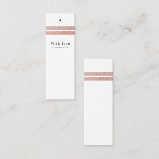 Roos Gold Foil Stripes | Witte Labels (Voorkant / Achterkant)