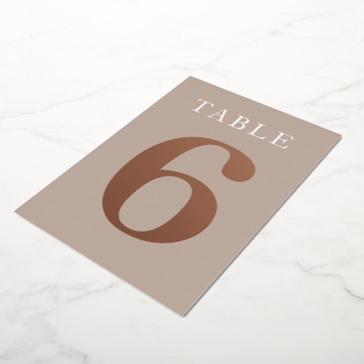 Roos Gold Foil-tabelnummer Folie Uitnodiging (Gedraaid)