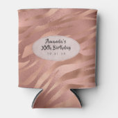 Roos Gold Foil Tiger Stripes Blikjeskoeler (Voorkant)