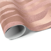 Roos Gold Foil Tiger Stripes Cadeaupapier (Rol Hoek)