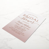 Roos Gold Foil Vrijgezellenfeest Folie Uitnodiging (Gedraaid)