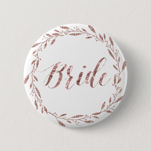 Roos Gold Foil Wedding Buttons Wreatbride (Voorkant)