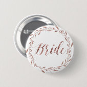 Roos Gold Foil Wedding Buttons Wreatbride (Voorkant /achterkant)