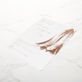 Roos Gold Foil Wedding Dress Vrijgezellenfeest Folie Uitnodiging (Gedraaid)