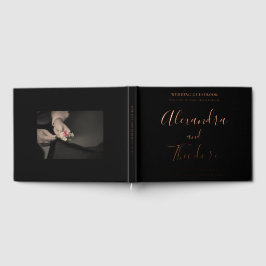 Roos Gold Foil Wedding Guestbook Gepersonaliseerd Gastenboek