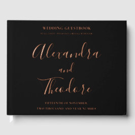 Roos Gold Foil Wedding Guestbook Gepersonaliseerd Gastenboek