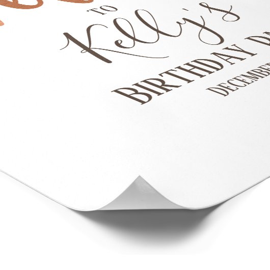 Roos Gold Foil, welkomstteken Poster (Hoek)