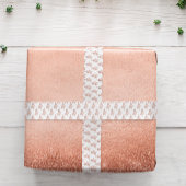 Roos Gold Foil Witte Boom Kerstvakantie Satijnen Lint