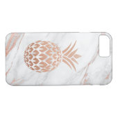 Roos Gold Folie Ananas op wit marmer Case-Mate iPhone Case (Achterkant (Horizontaal))