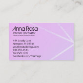 *~* Roos Gold Folie Blauw Roze Geometrisch Modern Visitekaartje (Achterkant)