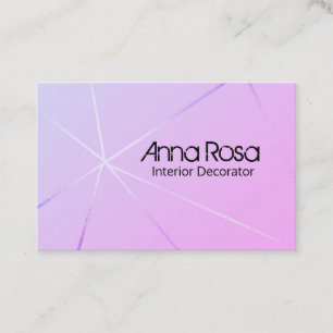 *~* Roos Gold Folie Blauw Roze Modern Geometrisch Visitekaartje