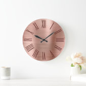Roos Gold Folie Burgundy Roman Numerals Grote Klok (Huis)