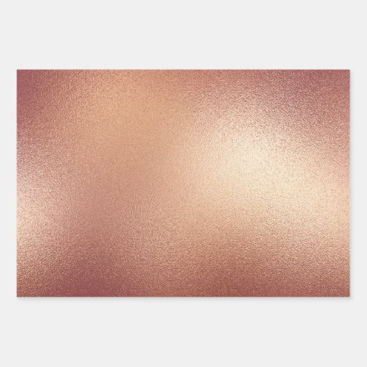 Roos Gold Folie en Glitter Pattern Wrapping Paper (Voorkant 3)