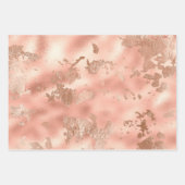 Roos Gold Folie en Glitter Pattern Wrapping Paper (Voorkant 2)