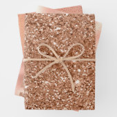 Roos Gold Folie en Glitter Pattern Wrapping Paper (In situ)