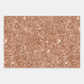 Roos Gold Folie en Glitter Pattern Wrapping Paper (Voorkant)