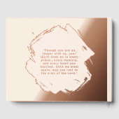 Roos Gold Folie Funeral Gastboek Foto Elegant Gastenboek (Achterkant)