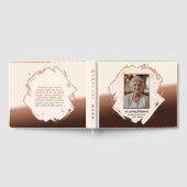 Roos Gold Folie Funeral Gastboek Foto Elegant Gastenboek (Volledig)
