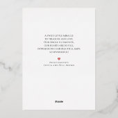 Roos Gold Folie Geboorteaankondiging Kaart (Achterkant)