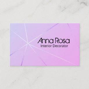 *~* Roos Gold Folie Roze Blauw Modern Geometrisch Visitekaartje