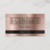 Roos Gold Folie Zwart Contact Bar Visitekaartje (Voorkant)