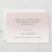 Roos Gold Foto Hartelijk dank Baby shower Baby Gif Bedankkaart (Achterkant)