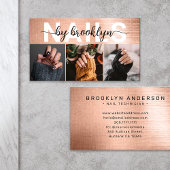 Roos Gold Fototypografie Nail Artiest Visitekaartje