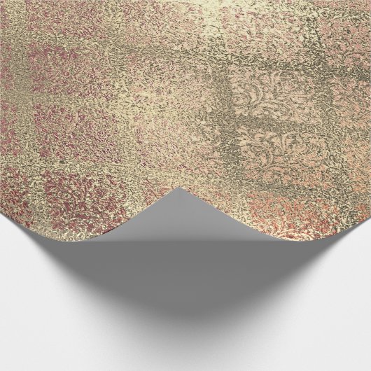 Roos Gold Foxier Champaign glanzend glas Metallic Cadeaupapier (Hoek)