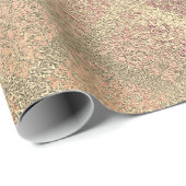 Roos Gold Foxier Champaign glanzend glas Metallic Cadeaupapier (Rol Hoek)