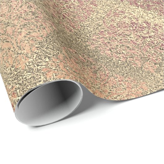 Roos Gold Foxier Champaign glanzend glas Metallic Cadeaupapier (Rol Hoek)