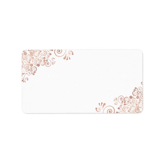 Roos Gold Frills Blank, dd-jaags printadres Etiket (Voorkant)