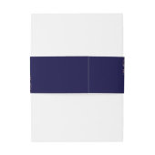 Roos Gold Frills & Navy Elegant Wedding Uitnodigingen Wikkel (Achterkant Voorbeeld)