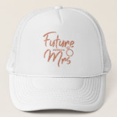 Roos Gold Future Mrs Bride Trucker Hat Trucker Pet (Voorkant)