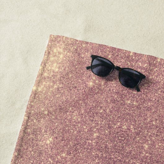 Roos Gold Galaxy Faux Space Sparkle Strandlaken (In situ)