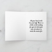 Roos Gold Gefeliciteerd Afstuderen Kaart (Binnen)