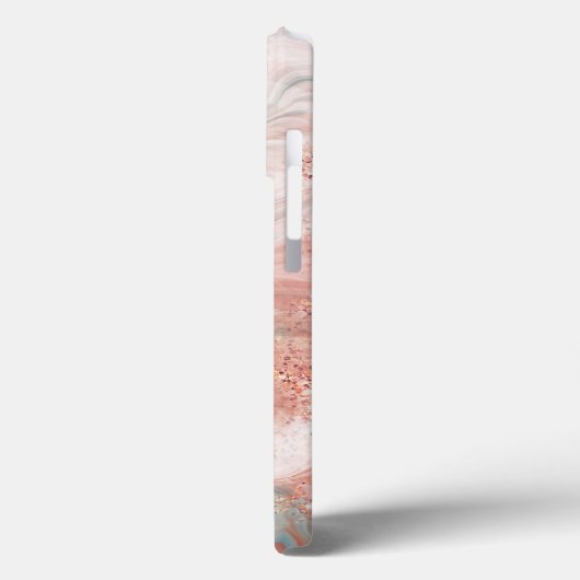 Roos Gold-gemarmerd Case-Mate iPhone Case (Achterkant / Links)