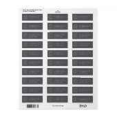 Roos Gold Gemstone Monogram Return Address Etiket (Full Sheet)