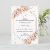 Roos Gold Geometric Boho Pampas Vrijgezellenfeest  Kaart (Staand voorkant)