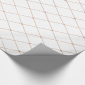 Roos Gold Geometric Diamond Patroon Cadeaupapier (Hoek)