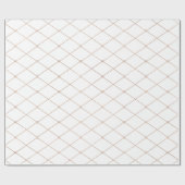 Roos Gold Geometric Diamond Patroon Cadeaupapier (Vlak)