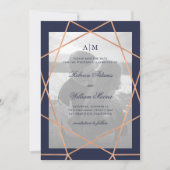 Roos Gold Geometric en Midnight Blue | Foto Save The Date (Voorkant)